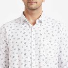 Cotton Printed Casual Shirt, White, small image number null