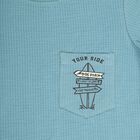 Boys' Sky Blue Round Neck Placement Printed Baba Suit, Teal Blue, small image number null