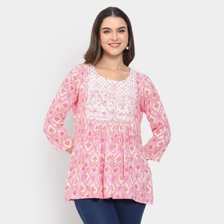 Ladies' Kurti , गुलाबी, large image number null