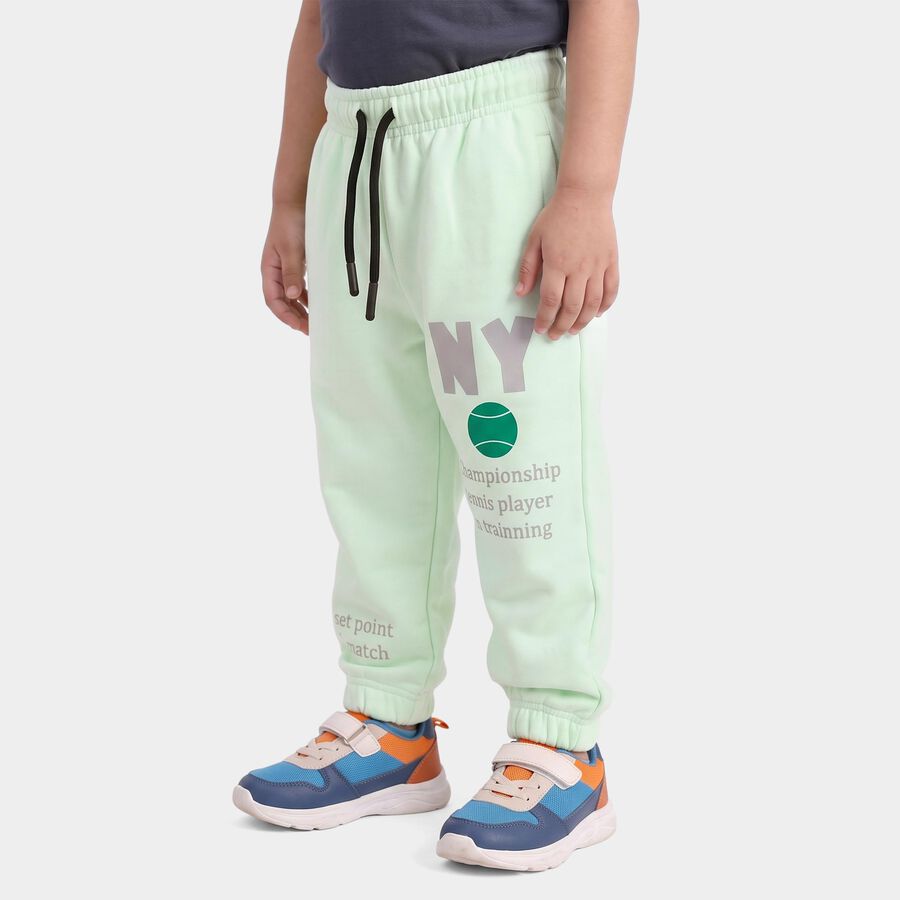 Boys Mint Green Relaxed Fit Graphic Print Jogger Pyjama, Light Green, large