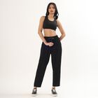 Women's Black Seamless Racerback Sports Bra, Black, small image number null