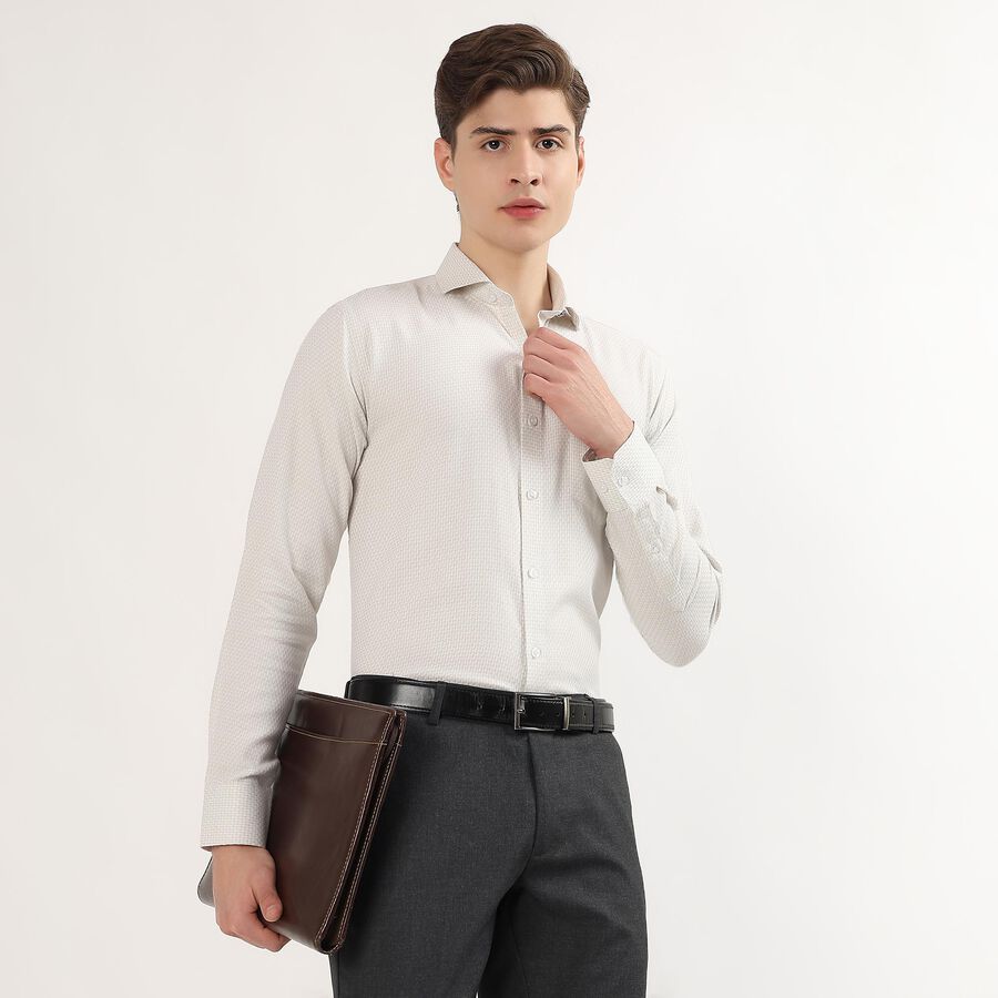 Men's Light Sage Green Cotton Classic Formal Shirt, Light Green, large