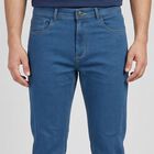 Men's Light Blue Slim Fit Washed Jeans, हल्का नीला, small