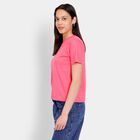 Ladies' 100% Cotton Round Neck T-Shirt, मूँगा (कोरल), small image number null
