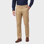 Men's Beige Slim Fit Chino Trousers, Beige, small