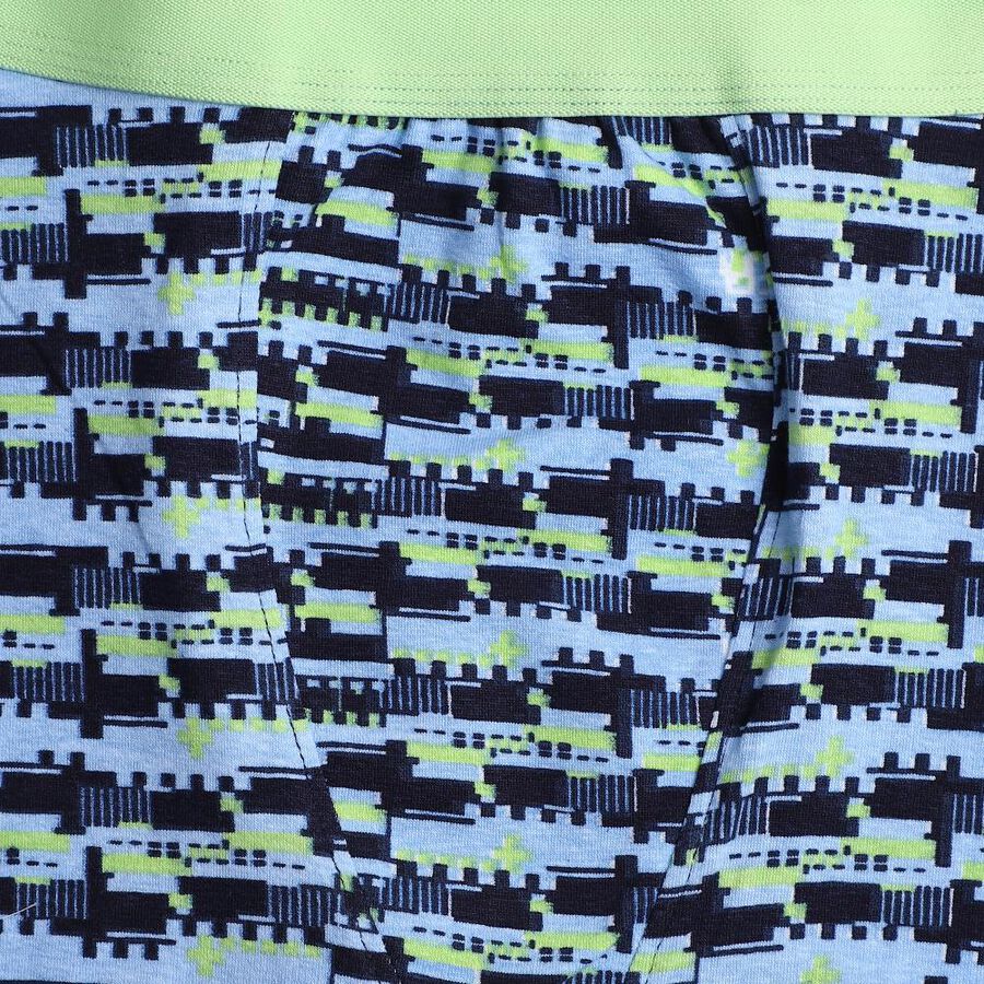 Boys' Navy Blue Regular Fit Cotton Briefs, हल्का नीला, large
