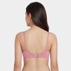 Women's Pink Cotton Blend V-Neck Non-Padded Wireless Bra, Light Pink, small