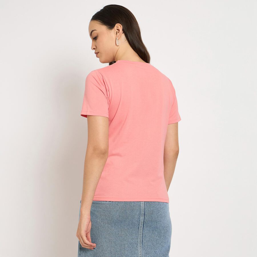 Ladies' Round Neck T-Shirt , Pink, large image number null