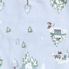 Infants' Light Blue Round Neck Cartoon Print Baba Suit, हल्का नीला, small image number null