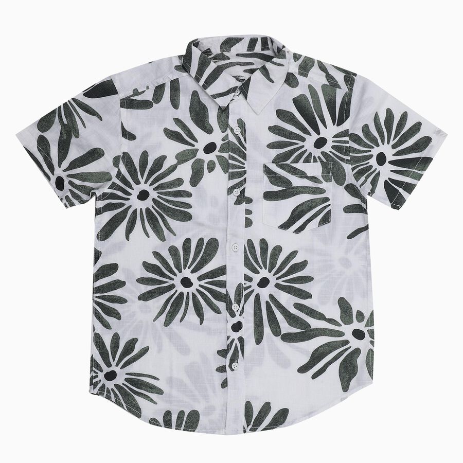 Boys' 100% Cotton Casual Shirt, White, large image number null