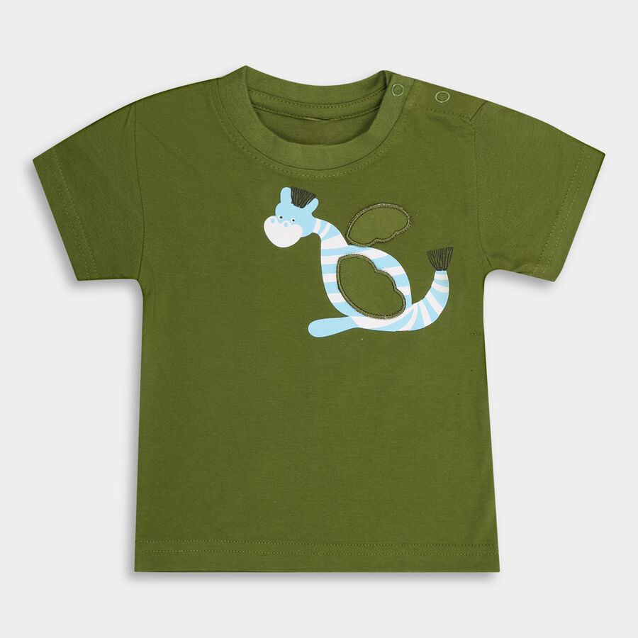 Infants' 100% Cotton T-Shirt, Olive, large image number null