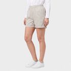 Women's Beige Regular Fit Checked Shorts, Beige, small