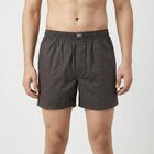 Men's Grey Regular Fit Solid Boxers, गहरा ग्रे, small