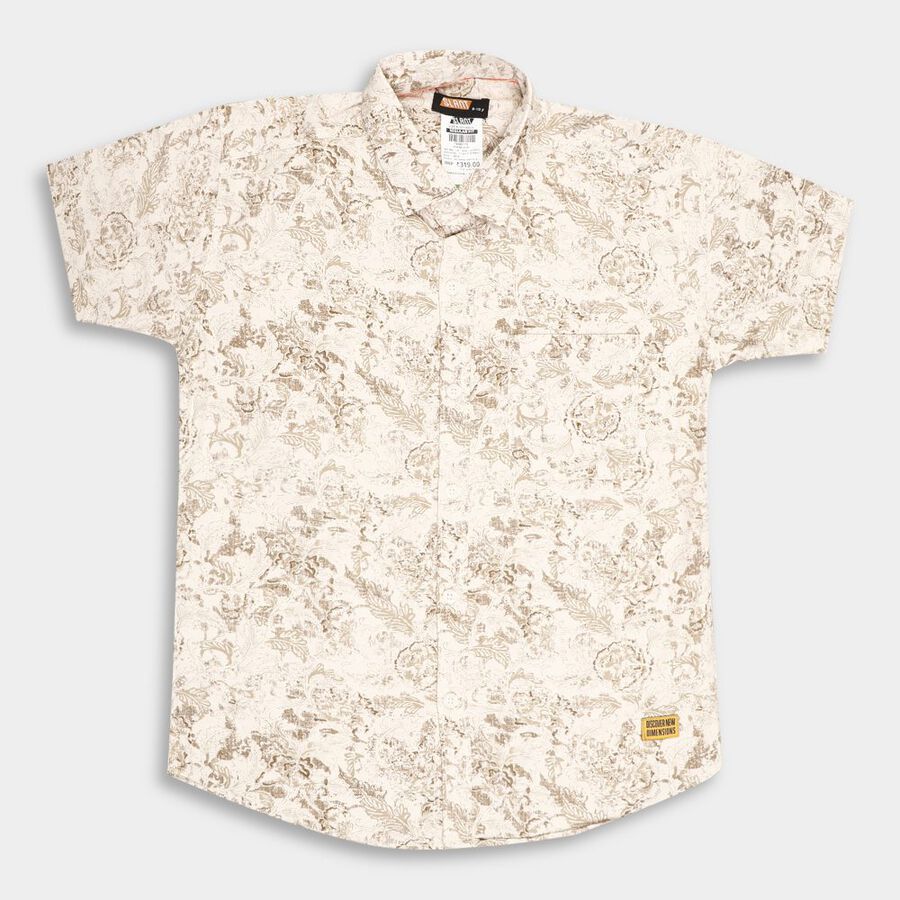 Boys Cotton Casual Shirt, Beige, large image number null