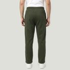 Men's Olive Green Straight Fit Printed Track Pants, Olive, small