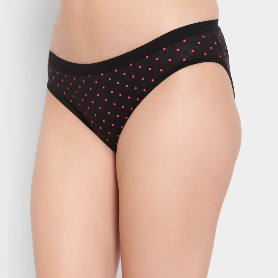 Cotton Printed Panty, Black, large image number null