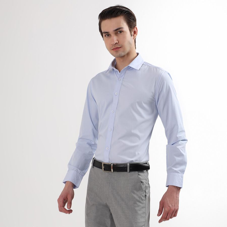 Men's Regular Collar Formal Shirt, Light Blue, large image number null