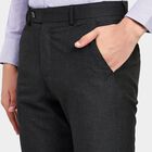 Men's Slim Fit Formal Trousers, Black, small image number null