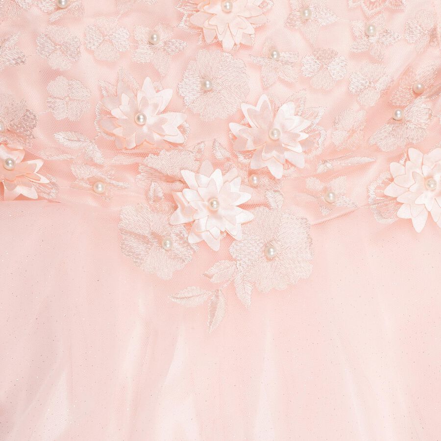 Girls' Frock , पीच, large image number null