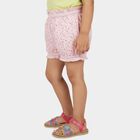 Girls' Pink Regular Fit Printed Bloomers, Light Pink, small