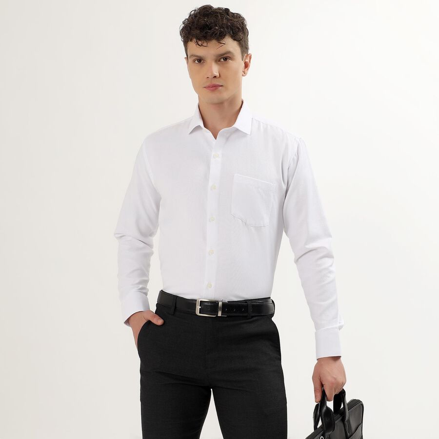 Men's Cut Away Collar Formal Shirt, White, large image number null