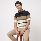 Men's Off White Round Neck Regular T-Shirt, ऑफ व्हाइट, small