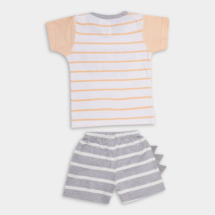 Infant Boys' 100% Cotton Baba Suit , पीच, large image number null