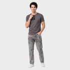 Men's Grey Straight Fit Washed Jeans, Light Grey, small