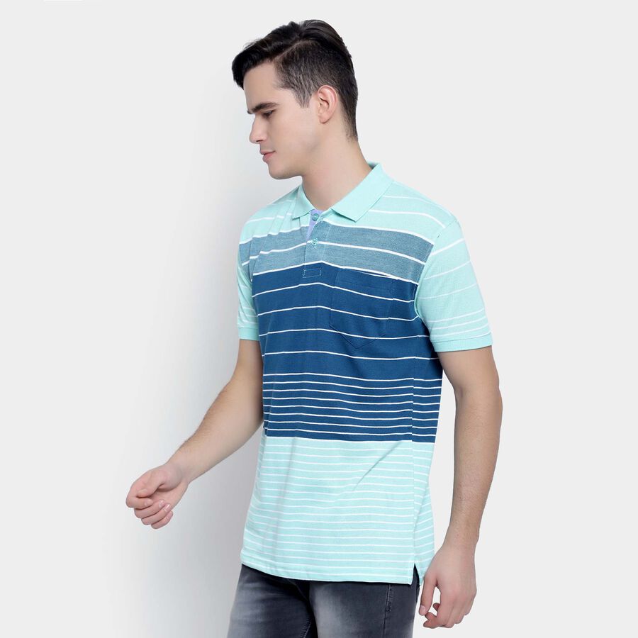 Stripes Polo Shirt, Light Green, large image number null