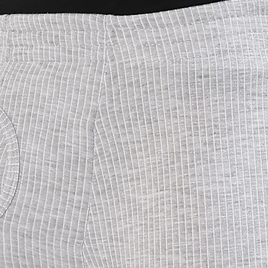 Men's Light Grey Slim Fit Thermal Lower, Melange Mid Grey, large image number null