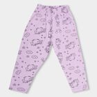 Kids' Light Lavender Purple Regular Fit All Over Printed Pyjama, Lilac, small image number null