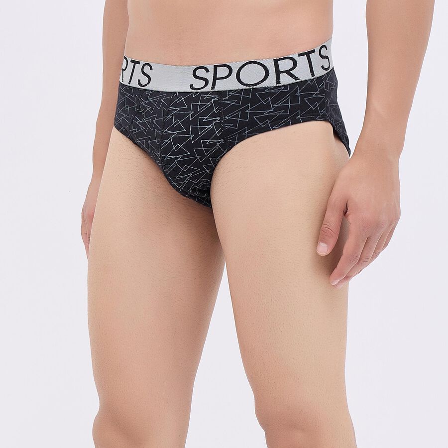Men's 100% Cotton V-Cut Briefs, Black, large image number null