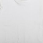Girls White Cotton Round Neck Sleeveless Vest, सफ़ेद, small