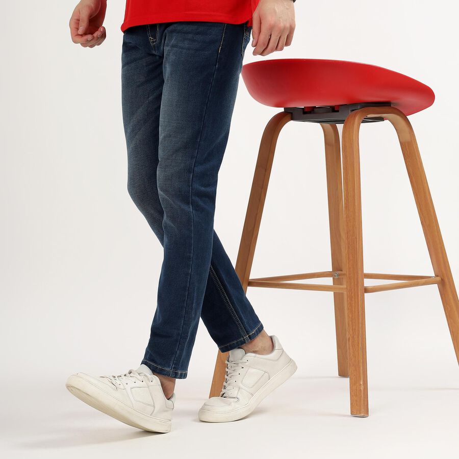 Men's Skinny Jeans, Dark Blue, large image number null