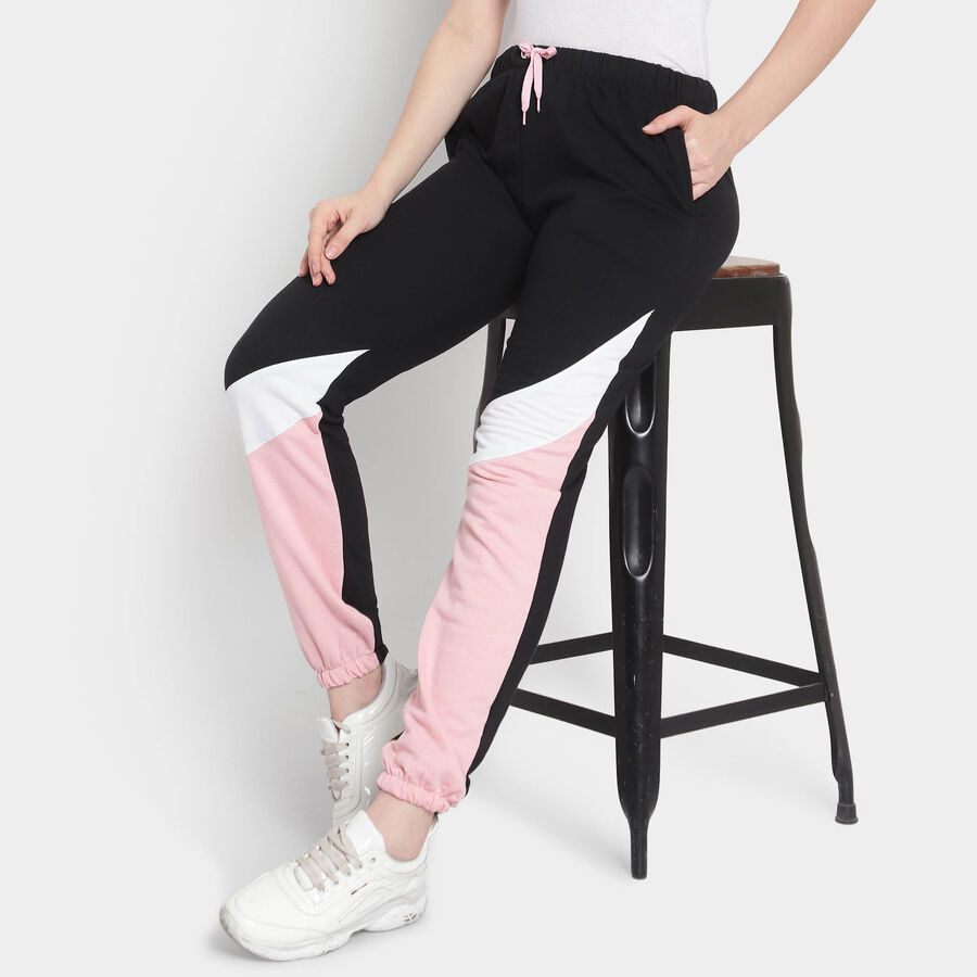 Cut & Sew Joggers, Pink, large image number null