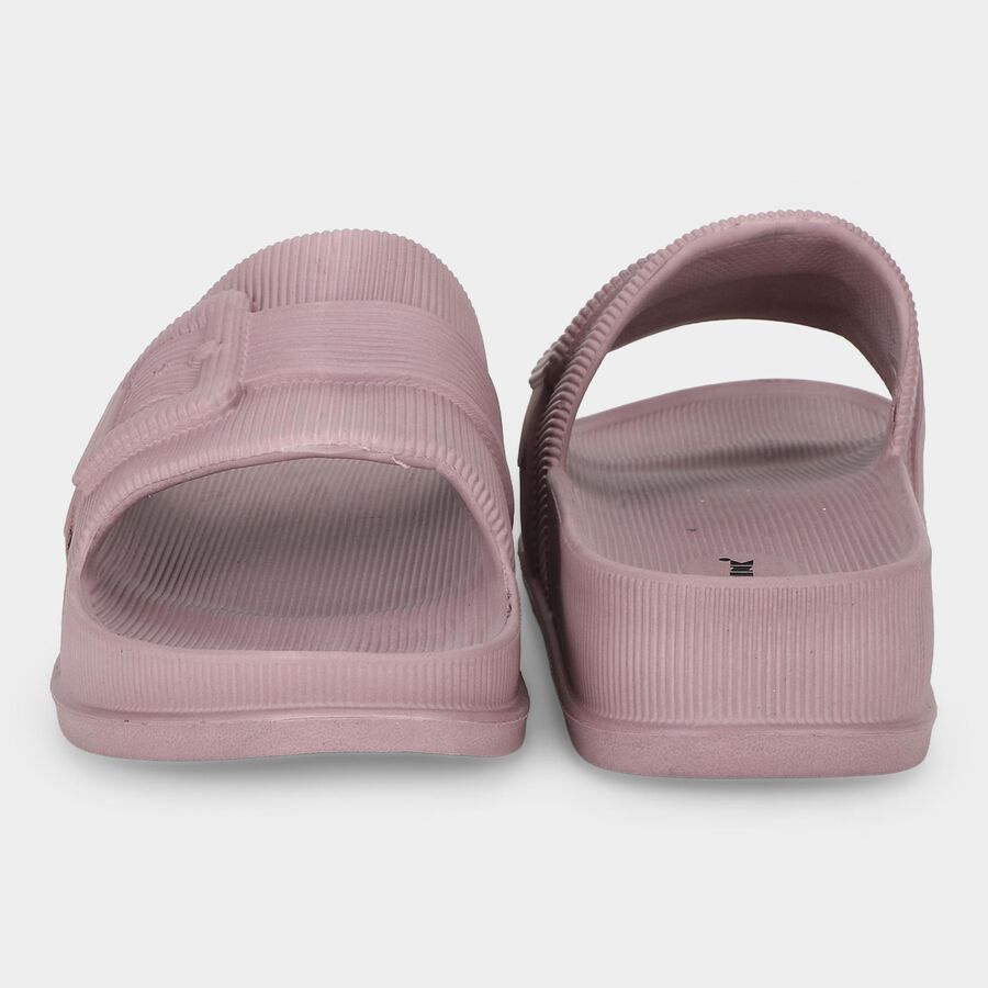 Women's Pink Slip-On Sliders Slippers, गुलाबी, large