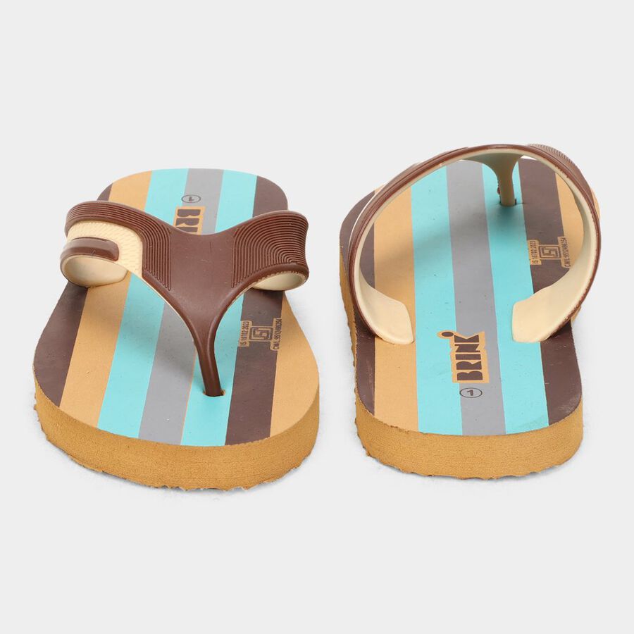 Kids Printed Flip Flops, भूरा, large image number null