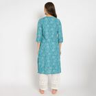 Ladies' Kurta, मध्यम नीला, small image number null