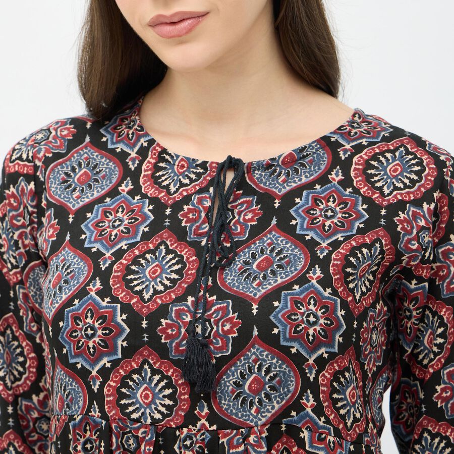 Ladies' Kurti, काला, large