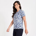 All Over Print Round Neck T-Shirt, Blue, small image number null