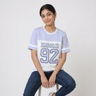 Women's Light Blue Cotton Round Neck Regular T-Shirt, Light Blue, small