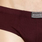 Solid V-Cut Brief, Wine, small image number null