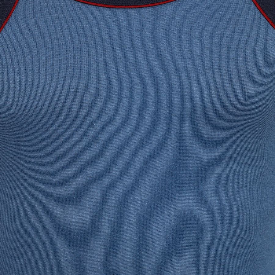 Men's 100% Cotton Gym T-Shirt , Dark Blue, large