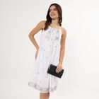 Women's Multicolor Empire Waist Sleeveless Dress, Off White, small image number null