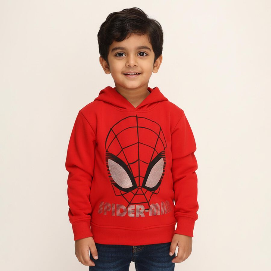 Boys' Sweatshirt, लाल, large image number null