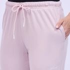 Women's Soft Pink Cargo Fit Elastic Waist Track Pants, Lilac, small
