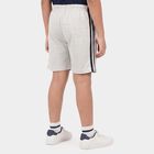 Boys Ecru Melange Regular Fit Athletic Bermuda Shorts, Ecru Melange, small
