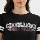 Ladies' 100% Cotton Round Neck T-Shirt, Black, small image number null