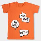 Boys' Half Sleeves T-Shirt , Orange, small image number null