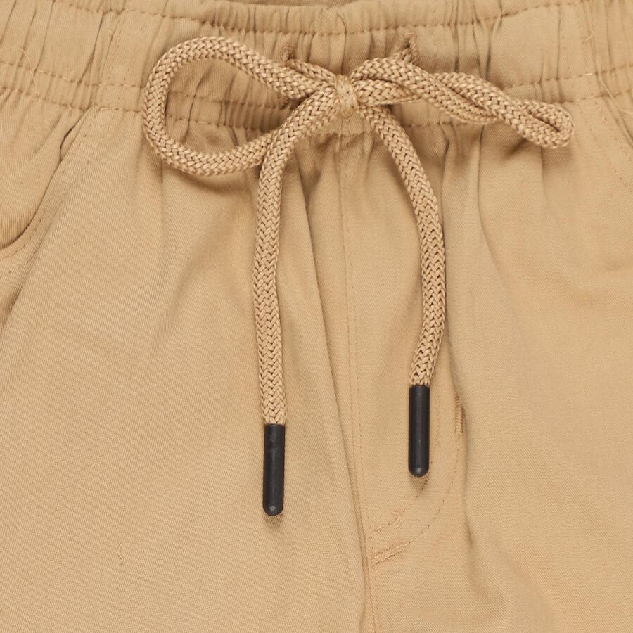 Boys' Beige Regular Fit Jogger Trousers, Khaki, large
